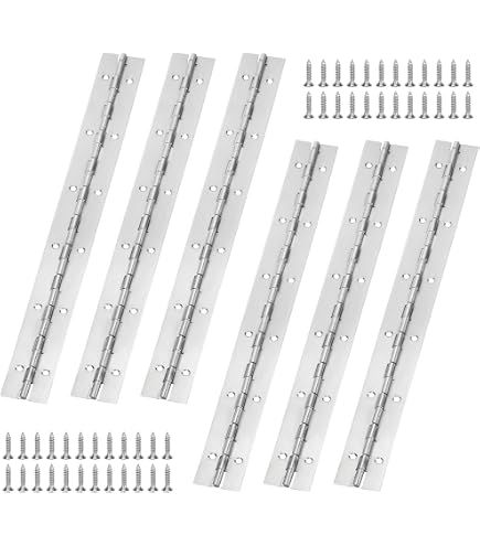 thumbnail image 2 of 2 PCS 12 Inch Piano Hinge Stainless Steel 304 Continuous Hinge, Heavy Duty 0.04 2 of 11