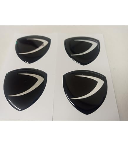 Set Adesivi Resinati 3D Per Delta – Logo Anteriore, Posteriore E 2 Stemmi Laterali Nero-Cromo