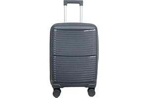 MY TRAVEL BAG Hartschalen-Koffer Trolley Reisekoffer (Handgepäck-Mittel-Groß-Set) 4 Doppelrollen (Anthrazit, Handgepäck (55cm))