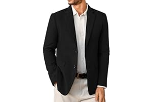 Elainone Blazers for Men UK 2 Button Slim Fit Lightweight Blazer Jackets Classic Formal Business Suit Casual Sports Coats