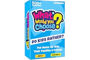 QUOKKA What Would You Choose? Card Quiz Games For Kids and Family - Do Kids Rather? Board Games For 5-8 Year Olds - Childrens Travel Activities - Fun Questions For Family Party Night