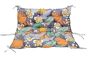 LUXUCURE Outdoor Swing Cushions with Backrest,Replacement Cushions for Patio Porch Garden Swing Chair,Waterproof Cushions For Outdoor Furniture Bench,2 or 3 Person Seat Cushions,59x39.4in
