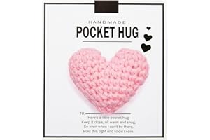 ARVOV Pocket Hug Positive Geschenk, Abschiedsgeschenk Freundin, Herz Pocket Hug, Mutmacher Geschenk, Beste Freundin Geschenke, Lustige Geschenk für Freund Freundin Familie Freund Patient (Rosa)