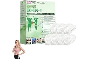 LUMIVORA Healrize Moringa 10-in-1 Advanced Nano Microneedle Patch, 2026 New Natural Patches, Healrize Moringa 10-in-1 Slimming Patches, Natural Ingredients, for Men and Women (1 Box)
