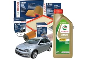 SMC KIT TAGLIANDO COMPLETO FILTRI + OLIO CASTROL 5W30 COMPATIBILE CON VW GOLF VII 7