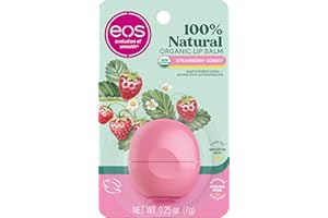 EOS Balsam do ust, gładki balsam do ust, 0,65 uncji, sorbet truskawkowy
