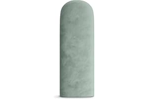 Muralo Polsterpaneel ovales WANDPOLSTER Wandkissen Bettkopfteil Wandpaneel Schlafzimmer Wohnzimmer Bett Lendekissen Modern Luxus Gepolstert Polster Paneel (Mint, 30 cm x 80 cm)