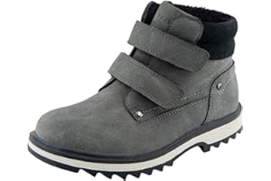 TZJS Unisex Kinder Klassische Stiefel Jungen Mädchen Baby Winterstiefel Mit Klettverschluss Wasserdicht Stiefeletten Schneestiefel Arbeitsstiefel Rutschfeste Trekking Winterschuhe 22-35EU