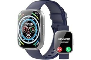 Puqo Smart Watch for Men Women Answer/Make Calls, 1.95" Fitness Watch with Hear Rate/Sleep Monitor, Fitness Tracker 110+ Sports Activity Trackers IP68 Waterproof Smartwatch for iOS Android, Blue