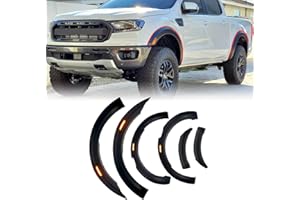 SDPVORN Ranger Wildtrak XLT Accessories Parafanghi Protezione Auto Passaruota Estensione Fender Flares Parafango Arches Wheel Protector Con luce LED per Ranger T8 T7 T6 2015-2021 (LED giallo, 6pcs)