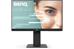 Monitor BenQ GW2485TC (24 pollici, FHD, IPS, ricarica USB-C, DP / HDMI, design ergonomico, microfono a cancellazione di rumore, modalità codifica) Compatibile con MacBook
