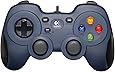 Logitech F310 kabelgebundenes Gamepad, Controller mit Konsolenartigem Layout, 4 Tasten D-Pad, XInput/DirectInput, Komfortable Griffflächen, 1,8 m Kabel, PC - Blau/Grau
