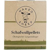 NAKED SHEEP Schafwollpellets (1 kg) - Organischer Bio-Dünger für Gemüse, Obst, Blumen & Pflanzen - dient auch als…