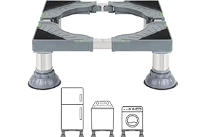 Winter Shore Support Lave Linge & Appareils Blancs - Rehausseur Cuisiniere, Sèche-linge, Mini Frigo Universel - Socle Machine à Laver Surelevee Robuste avec Pieds en Acier Solides & Antidérapants