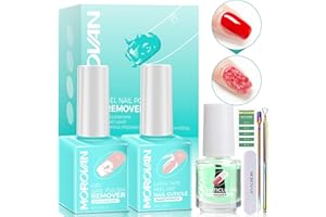 Morovan Kit Dissolvant Vernis Semi Permanent: Disolvant A Ongles Semi Permanent Set Avec Ruban Latex Liquide Poussoir Enlève Rapidement Les Gels Uv Imbibés Produit Pour Enlever Vernis Semi Permanent