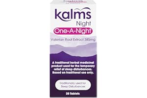 Kalms Night One-a-Night 28 Tablets - Traditional Herbal Medicinal Product Used for The Temporary Relief of Sleep disturbances. One Tablet a Night dose.