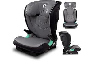LIONELO Neal seggiolino auto 15-36 kg Isofix i-Size regolazione dello schienale a 3 livelli protezione laterale regolazione altezza del poggiatesta ventilazione (Grigio)