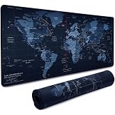HELVETIOS World XXL Profesyonel Ekstra B&uuml;y&uuml;k Mouse Pad ve Bilgisayar Oyunu Mouse Mat Oyun Klavyesi Kaymaz Mouse Pad'ler Masa 