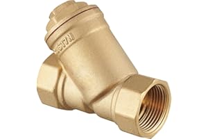 KNM TRADE Magnetic Filter 3/4" Female Thread - Brass Slanted Seat with Stainless Steel Filter and Neodymium 5000 Gauss - for Heating Water, PN10, up to 120°C
