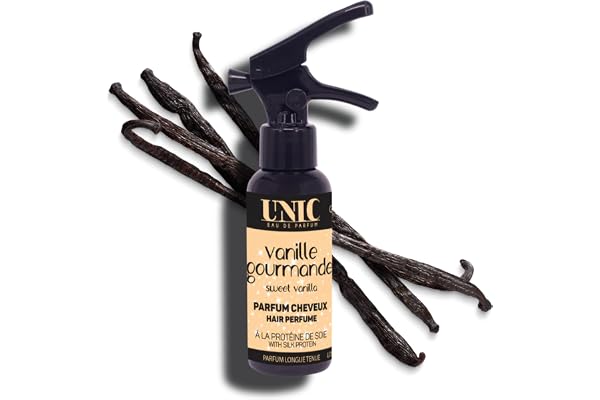 UNIC - Parfum pour Cheveux Vanille Gourmande – 50 ml – Sillage Chaud et Gourmand aux Accords Vanillés, Ambrés et Musqués – Fabrication Française