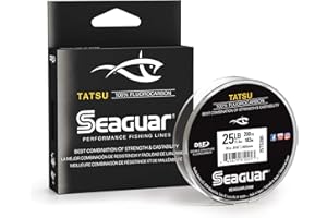 Seaguar Tatsu, stark und geschmeidig, Premium, 100% Fluorkohlenstoff-Performance-Angelschnur, praktisch unsichtbar.