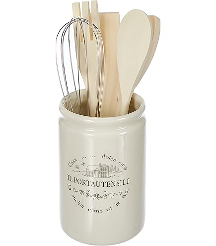 Tognana Dolce Casa Öl & Essig Set - Keramik Gewürzbehälter Im Landhausstil (weiß)