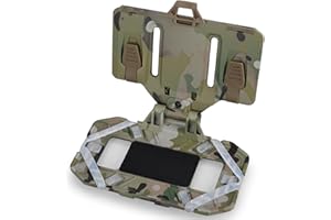 WYNEX Support de Téléphone pour Gilet Tactique Fixation Universelle pour Téléphone Portable Plate-Forme de Navigation Pliable pour Téléphone D’écran 4.7-6.7"