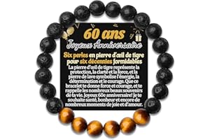 TEMULNEE 50 40 30 20 60 70 80 90 Ans Anniversaire Bracelet Cadeau d'Anniversaire Homme Original Idee Cadeaux Anniversaire pour Mon Beau Papa A Son Petit Fils Tonton Neveu Frere Papy Mari Bracelets Bijoux