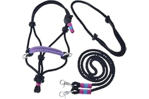 LarDen Hobby Horse Accessoires - Ensemble de Corde | Licol avec Rênes & Collier pour Cheval Bâton | Gr. M - Princesse | FAIT à la MAIN | pour les enfants | Tête de Cheval Réaliste à Bâton à Chevaucher