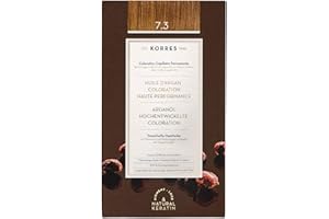 ‎KORRES KORRES Argan Oil Colorant – ammoniakfreie Haarfarbe Honigblond Gold 7.3– 100% Grauhaarabdeckung & vegan für ein langanhaltendes Farbergebnis