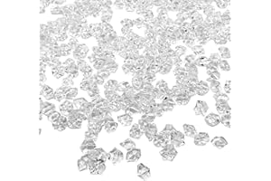GYSRXS Trasparente Cubi di Ghiaccio Finti Riutilizzabili Diamanti Decorativi in Plastica per Decorazione di Nozze Fotografia Puntelli Vaso Riempitivi,500g(12×14mm)
