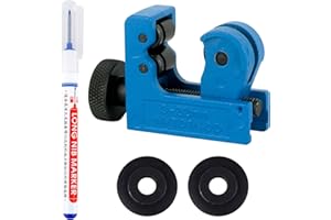 DMJJSD® Mini coupe-tube Ø 3-22 mm Petit coupe-tube Coupe-tube en cuivre Outil de coupe pour couper des tuyaux en cuivre, PVC, aluminium, plastique, marqueur de trous profonds