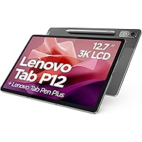 Lenovo Tab P12 Android Tablet | 12 inch 3K | 128GB | Lenovo Tab Pen Plus | WiFi 6 | 8GB RAM | Storm Grey | Designed for porta