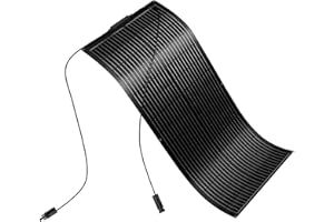 WUZECK Schwarz Solarpanel Flexibel 100W 12V Monokristallines Flexibles Solarmodul für 12V Batterien Photovoltaik Panel Solaranlage für Flachdach Ziegeldach Balkon Haus Pv Module