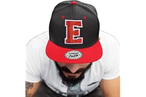 4sold Baseball Cap ABC Letter ABC Casquette Snapback en Rouge/Blanc avec Les Lettres A à Z
