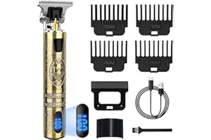 JINER Tondeuse Cheveux Hommes, Tondeuse Barbe Homme, Rasoir Electriques Avec Afficheur LED, T-blade Tondeuse Finition pour Coupe et Contours Barbe