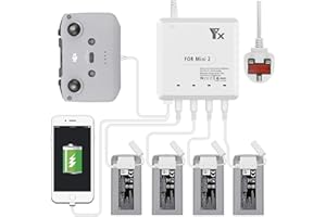LYONGTECH 6 in 1 Rapid Multi Battery Charger for DJI Mini 4K,2,Mini SE/2 SE Drone,Charge 4 Batteries Simultaneous,Charging Hub Accessories