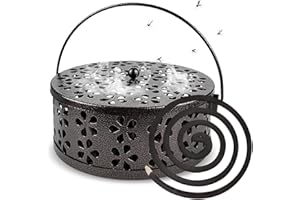 LOVESMILE Porta Spirale Antizanzare, Metallo Portazampirone, Portazampirone da Esterno, Spirali Zanzare, Porta Bobina per Zanzare Adatto a Camera da Letto Cucina Ufficio Giardino Balcone