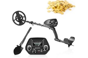 GEEVORKS Metal Detector sotterraneo Metal Finder Rivelatore d'oro Treasure Hunter Digger Gold Strumento portatile per la rilevazione dei metalli per principianti Studente per bambini - Con pala e custodia