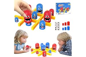CHANCCI Tic Tac Toe Game Set, 2 Spieler Schachbrett Spiel, Big Eat Small Game Blue Red Gobblet Gobblers Brettspiel Tic Tac Toe Family Spiele, um klassisches Spiel zu Spielen