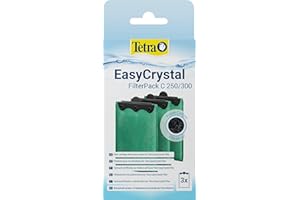Tetra EasyCrystal Filter Pack C250/300 Filtermaterial mit Aktiv-Kohle, Filterpads für EasyCrystal Innenfilter, geeignet für Aquarien von 15-60 Liter, 3 Stück, grün