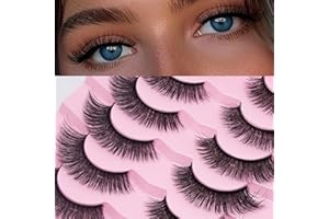 AKARABEAUTYLASHES AKARA Ciglia Finte Naturali 7 Paia 3D Ciglia Finte False Eyelashes Visone Artificiale (3D-BN01)