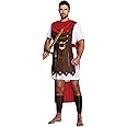 HENBRANDT Adult Men’s Roman General Fancy Dress Costume Spartan Fighter Roman Gladiator Centurion Cosplay Historical Dress Up Outfit Mens Fancy Dress Costume