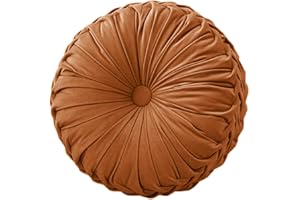 AROMM Redondo Cojines para Silla Cojín del Asiento Espuma Viscoelástica Waschbar para Madera o Taburetes Metálicos Amarillo