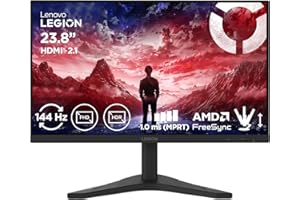 ‎LENOVO Lenovo Legion R24s | 24" Full HD Gaming Monitor | 1920x1080 | 16:9 | 144Hz | 1ms Reaktionszeit | HDMI | DisplayPort | IPS-Panel | Standfuß | Entspiegelt | TÜV Augenschutz | schwarz | 3.5. kg