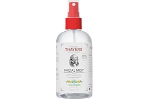 THAYER'S Thayers Tónico Bruma Facial de Hamamelis Suaves Aloe Vera Orgánico - Pepino - Ilumina y cierra los poros - sin alcohol - vegano - 98% de ingredientes naturales - probado por dermatólogos - 237 ml