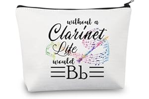 PLITI Trousse de maquillage pour clarinette - Cadeau pour amateur de clarinette - Cadeau sans ma clarinette - Cadeau pour enseignant, Clarinette Lifeu, Mode