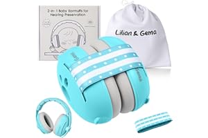 Lilian&Gema Gehörschutz Baby - 2 in 1 Baby Kopfhörer Lärmschutz 25dB