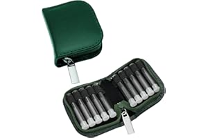 MV-Versand Globulitasche mit 10 Gläsern, Taschenapotheke, Notfallapotheke (Leder grün)