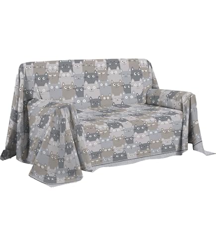 Mezzero Cotone 250x260cm - Telo Arredo Multiuso Per Letti E Divani